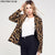 Phi Phi Star 2019 Spring Autumn Women short suit Coat jacket Fashion Leopard coat tops Long Sleeve Jacket Outwear Clothes Female