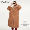 JAZZEVAR 2019 Winter New High Fashion Womens Teddy Bear Icon Parka  X-Long Oversized Coat Thick Warm Outerwear Loose Clothing