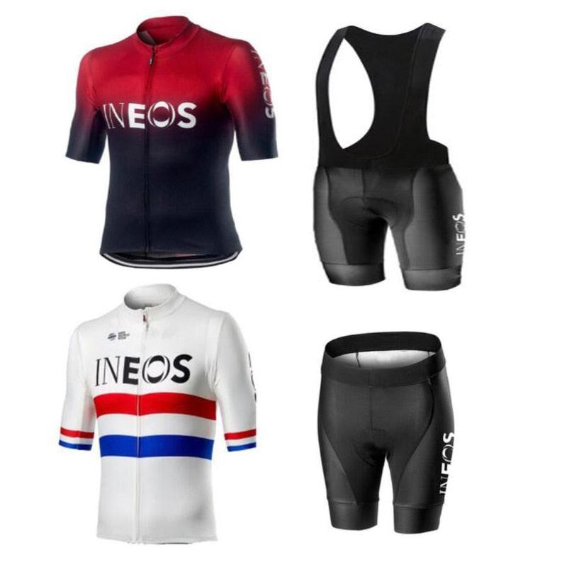 Cycling Jersey 2019 Pro Team INEOS Summer Cycling Jersey Set Breathable Racing Sport Mtb Bicycle Jerseys Men's Cycling Clothing