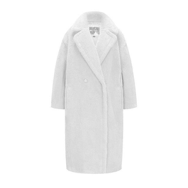 JAZZEVAR 2019 Winter New High Fashion Womens Teddy Bear Icon Parka  X-Long Oversized Coat Thick Warm Outerwear Loose Clothing