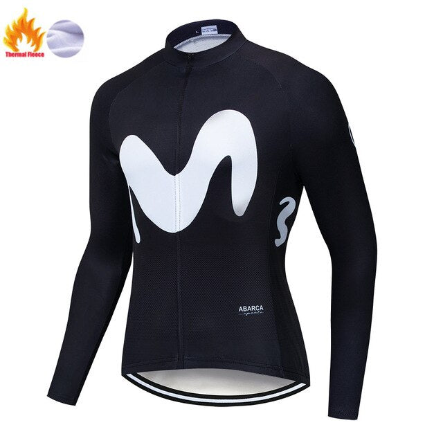 2019The New M Hot Winter Polar Thermal Cycling Jersey Long Sleeve Pullovers Cycling Bib Pants Set Bicycle Cycling Clothing