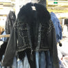 fox fur rivet cropped denim jacket korean jeans jacket women fashion jackets 2019 new winter thick loose veste femme